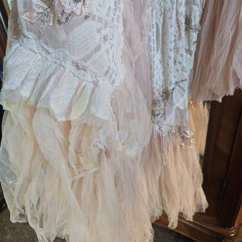 Floor Length Custom Lace Chiffon Gown - Picture 6 of 10
